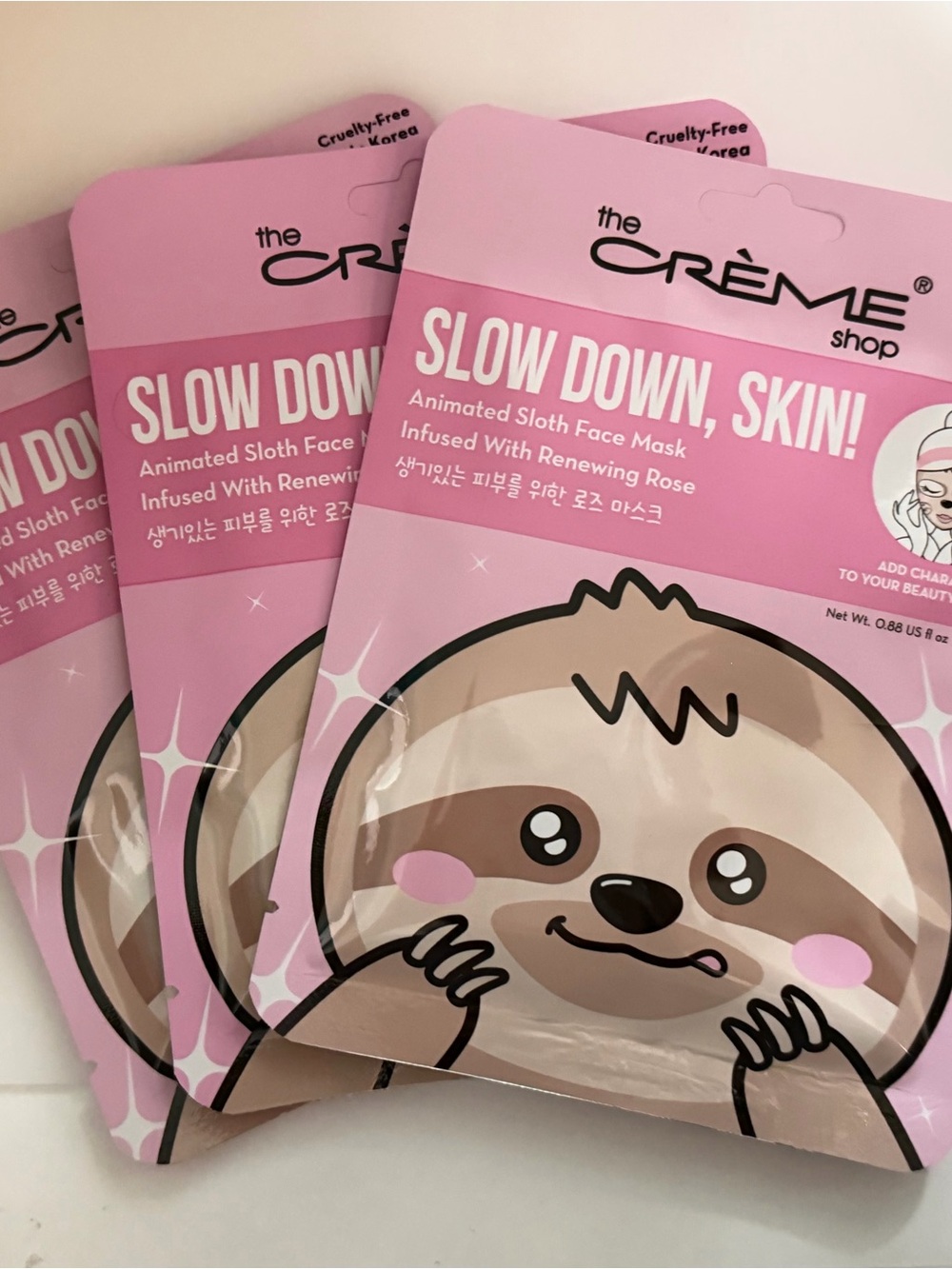 The Crème Shop Slow Down, Skin! Pink Hydrating Sloth Face Mask